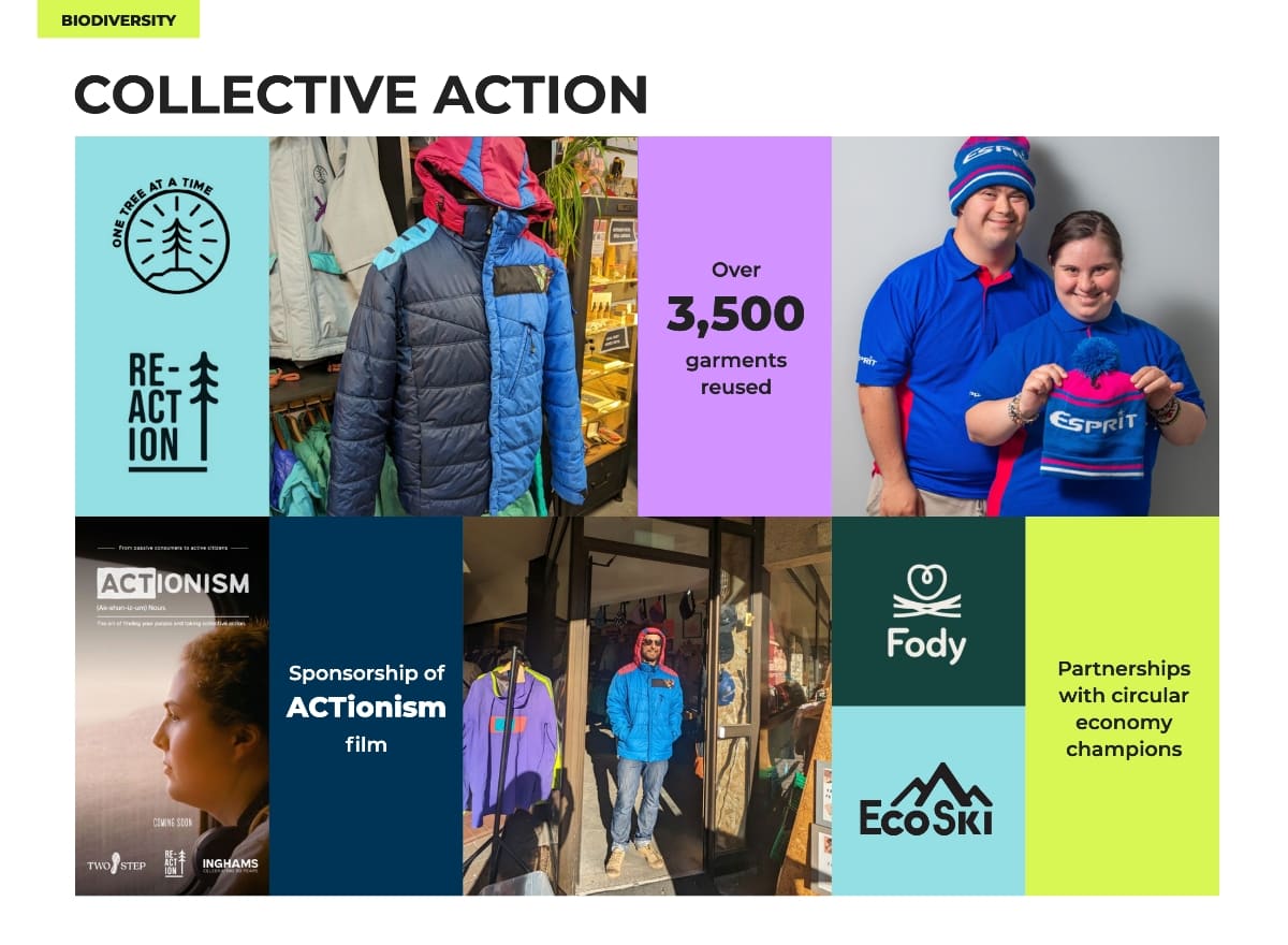 A screenshot from an Inghams impact report describing the relationship between Inghams, One Tree and Re-Action